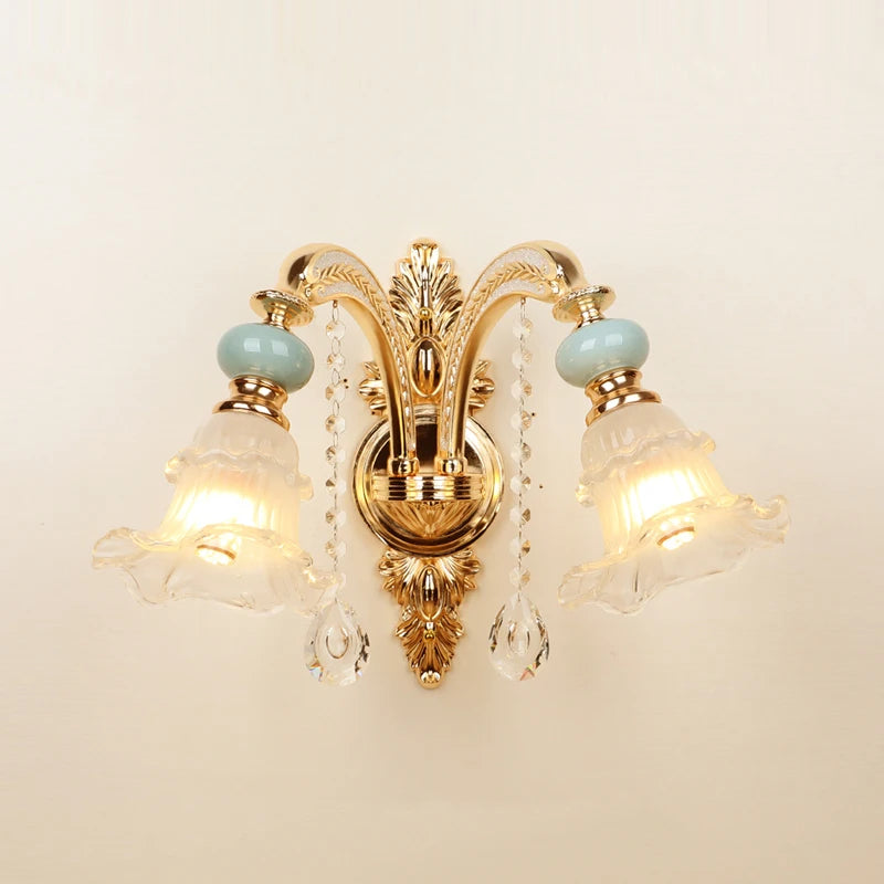 Nordic crystal LED designer wall light for indoor use