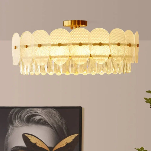 Modern crystal pendant light for elegant interiors - vue 5 sur 9