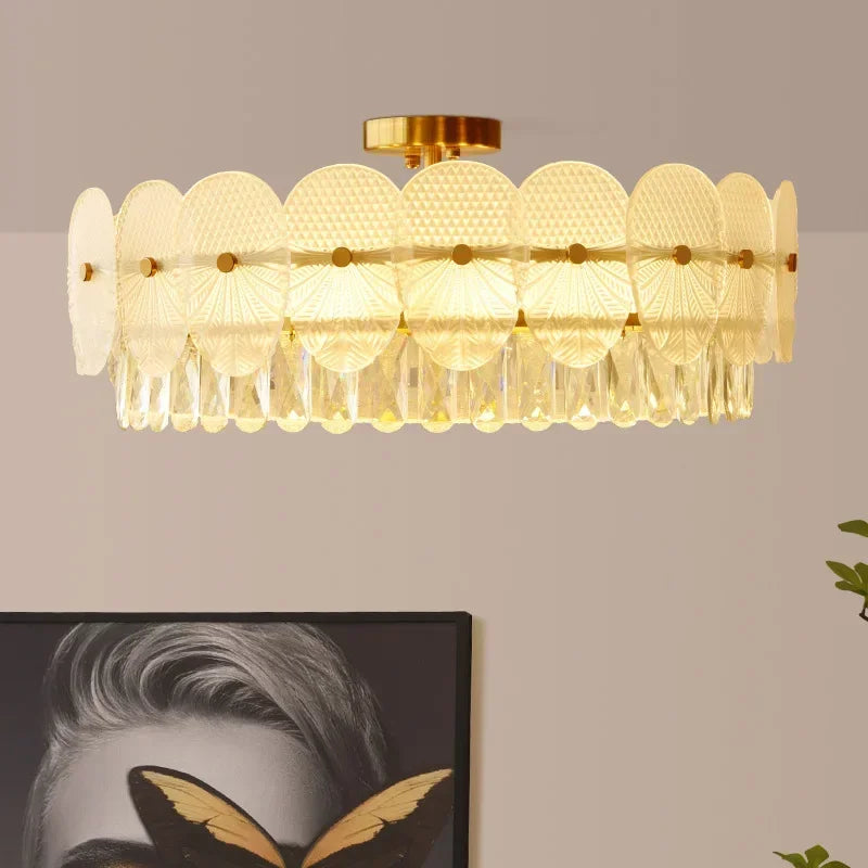 Modern crystal pendant light for elegant interiors - vue 4 sur 9