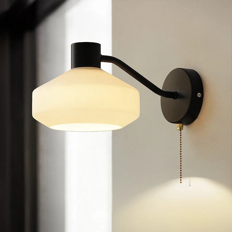 Nordic retro glass wall light for elegant home décor