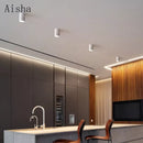 Minimalist round cement surface mounted LED spotlight for hallway and living room