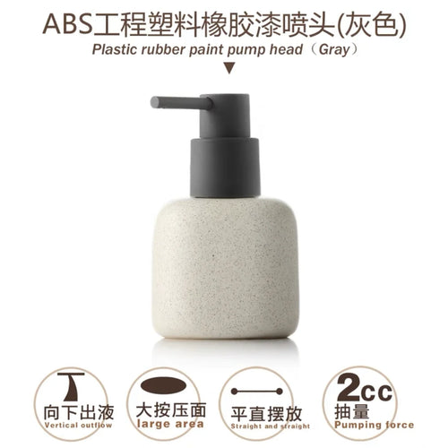 ceramic bottle for portable soap and shower gel