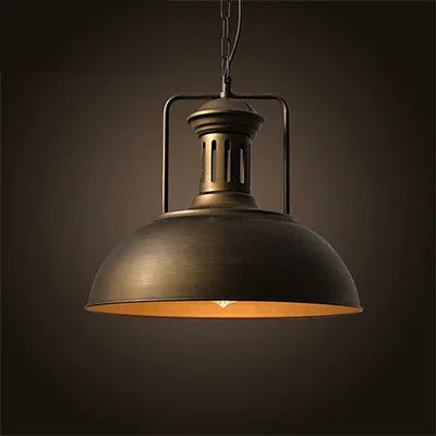 Industrial retro pendant light vintage with LED E27 bulb for bedroom dining kitchen bar - vue 23 sur 23