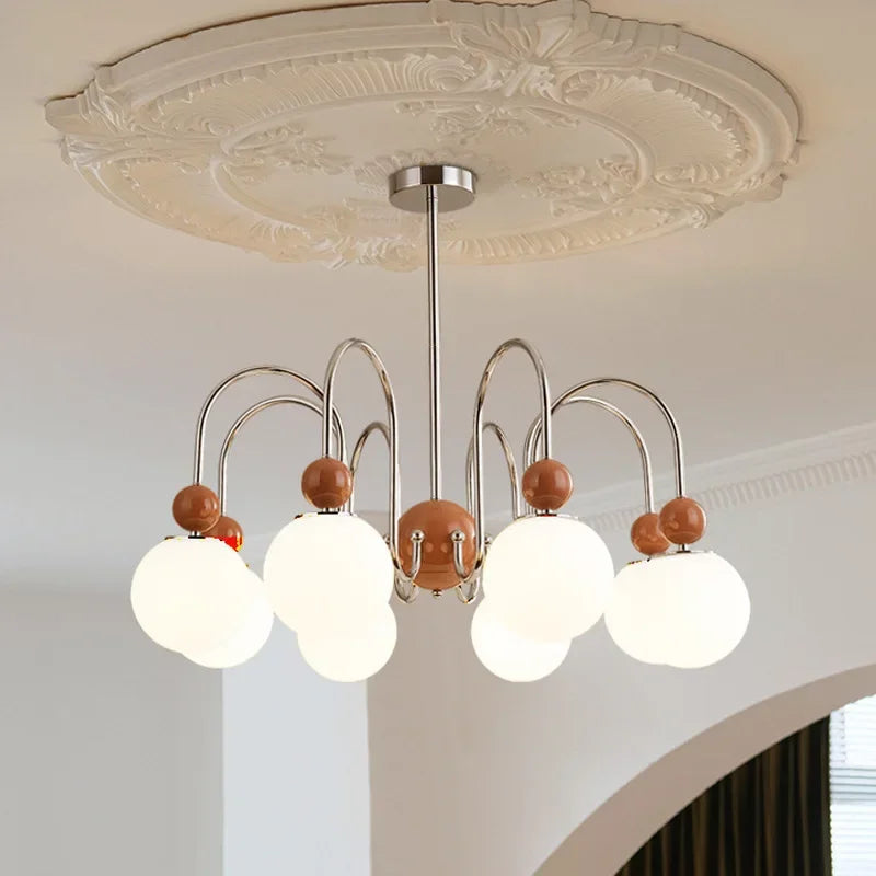 Vintage glass chandelier for elegant interior decor