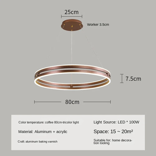 Modern circular chandelier for creative and elegant interior decor - vue 11 sur 15