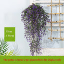 Rattan wall decoration with leaves and golden bell