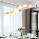 Japanese solid wood chandelier with creative design and modern lighting