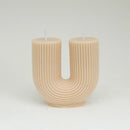 geometric u-shaped scented candles for home decor