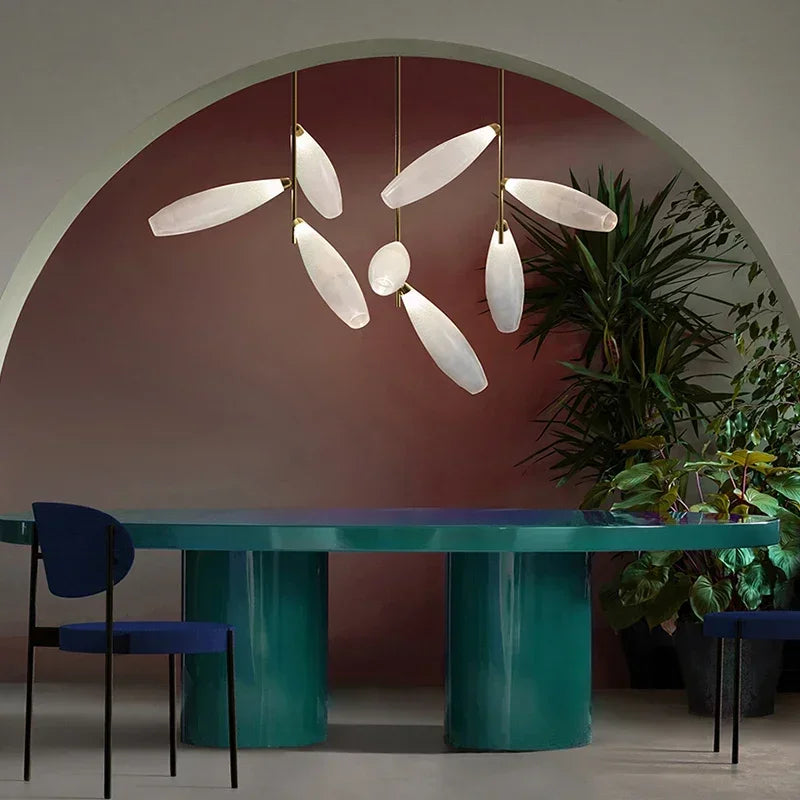 Modern nordic glass chandelier for interior decoration - vue 4 sur 14