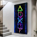 graffiti painting playstation game room wall decoration video games