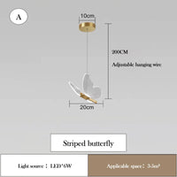 Creative butterfly chandelier light for children's room