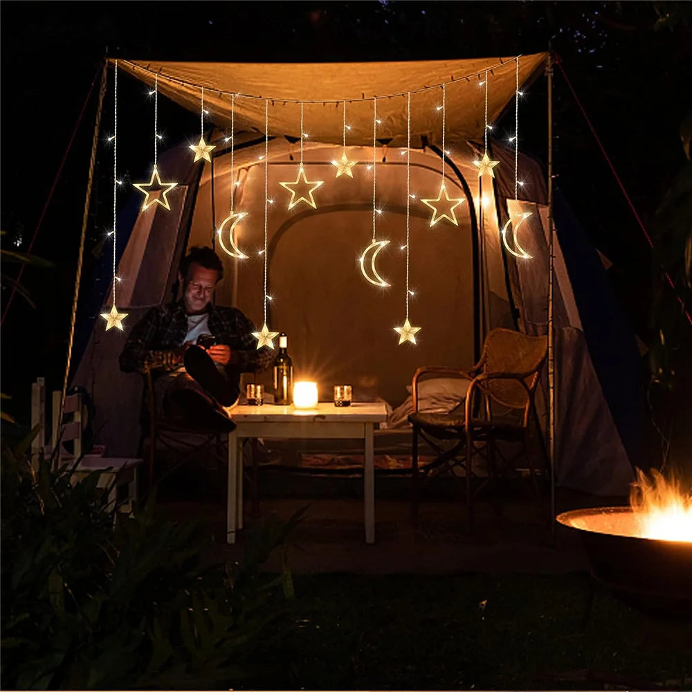 138 LED curtain string lights for Christmas and celebrations - vue 5 sur 7
