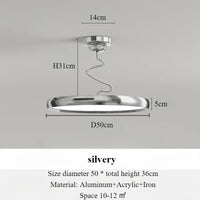 Modern minimalist Nordic aluminium chandelier with LED lights