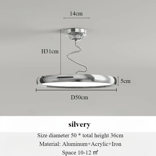Modern minimalist Nordic aluminium chandelier with LED lights