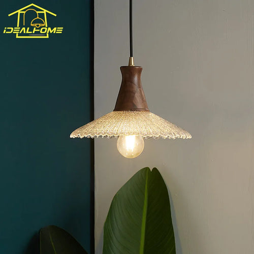 Glass and copper pendant light for a Nordic indoor atmosphere - vue 6 sur 8