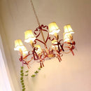 Pink princess chandelier for children's bedroom decor