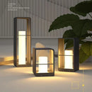 Luxury solar LED garden lamp with waterproof marble finish