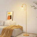 Vintage rattan floor lamp for indoor ambient lighting