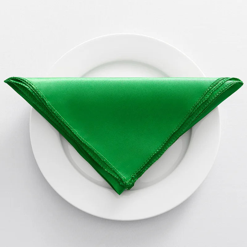 Decorative satin table napkin for wedding and reception