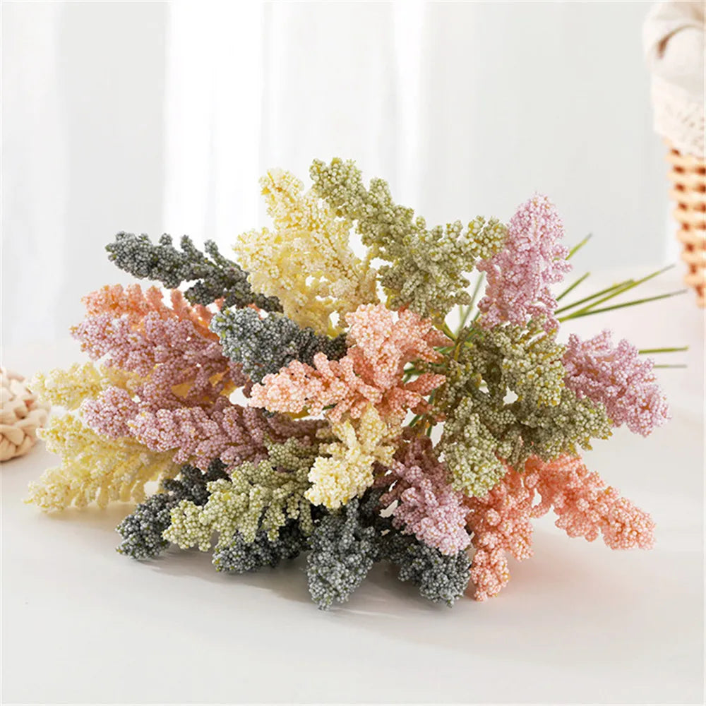 Set of 6 wheat stems and lavender flowers for wedding decoration