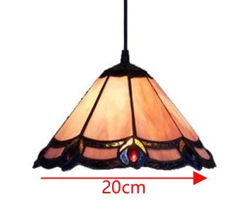 Tiffany stained glass chandelier Mediterranean style for elegant interiors - vue 19 sur 22