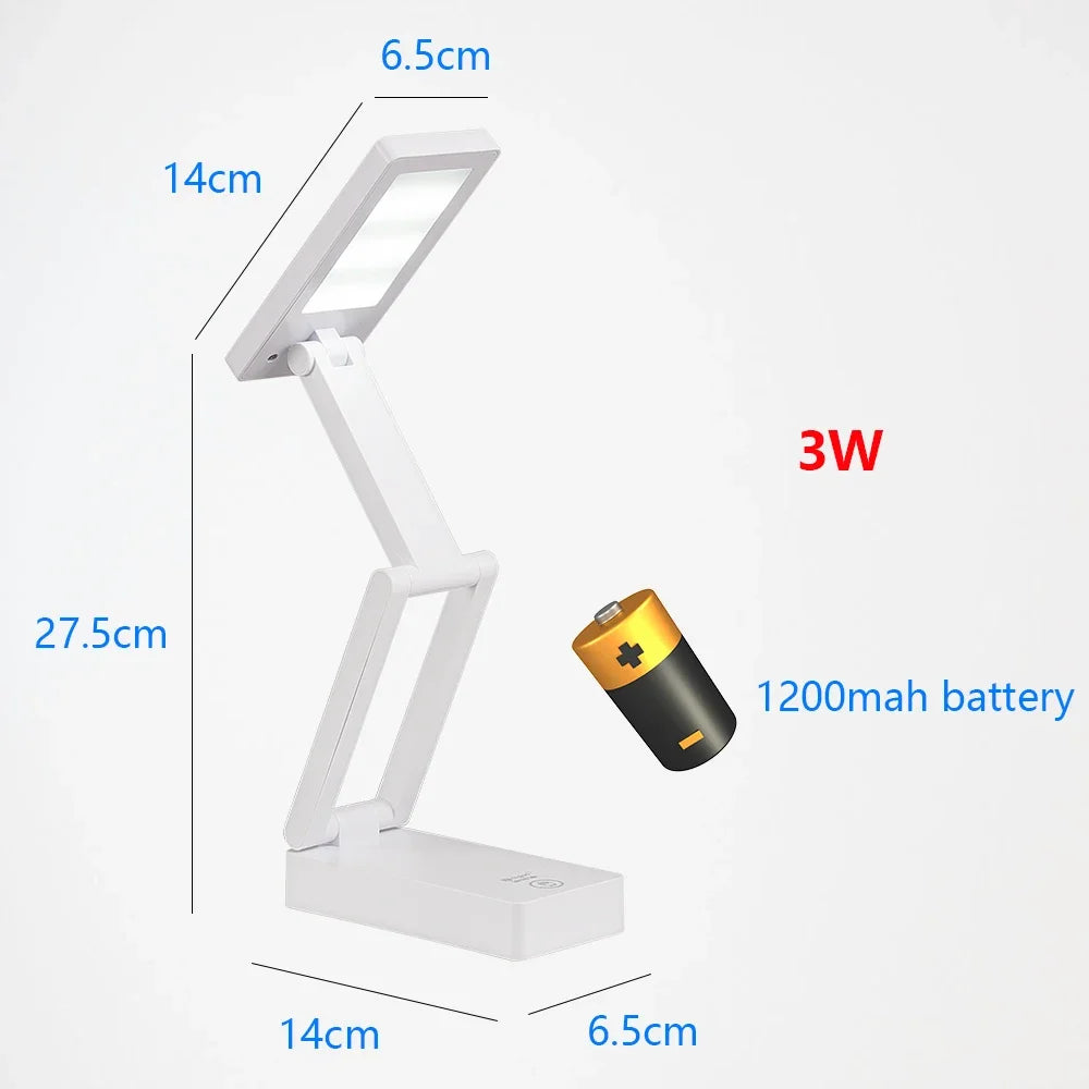 Foldable gooseneck touch LED desk lamp with eye protection - vue 12 sur 13