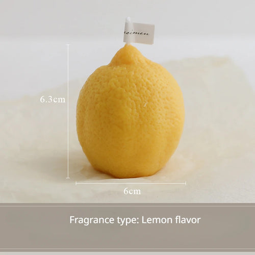 handmade decorative lemon candle scented gift for birthday