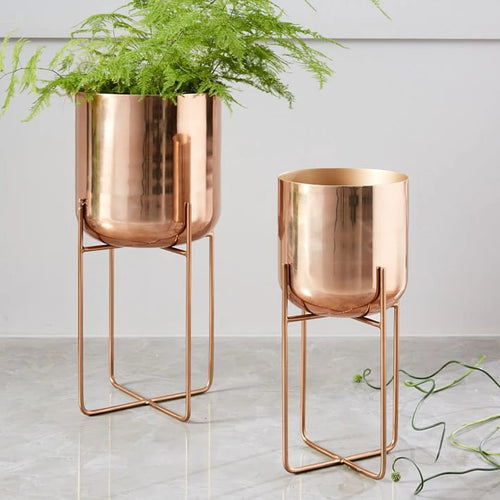 creative metal flower pot stand for indoor plants