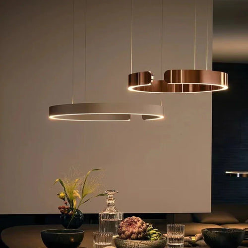 German design c ring pendant light with colour changing - vue 6 sur 24