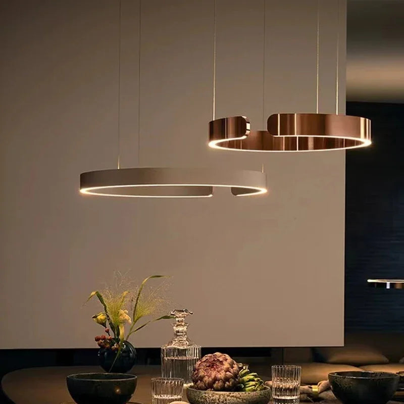 German design c ring pendant light with colour changing - vue 5 sur 24