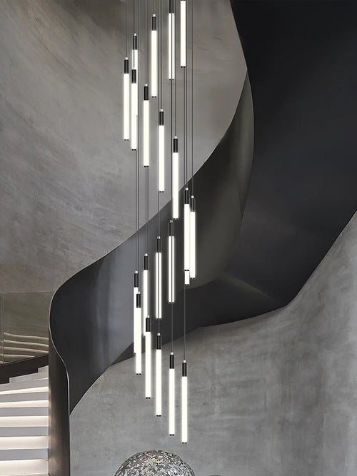 Modern pendant chandelier for loft-style interior lighting - vue 2 sur 18