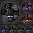 vinyl wall clock for nail and beauty salon