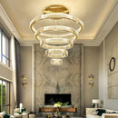 Modern crystal chandelier with ring for interior decoration
