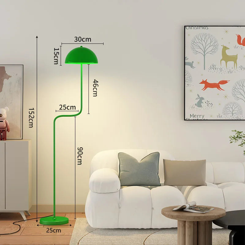 Nordic glass floor lamp with lampshade for interior decoration