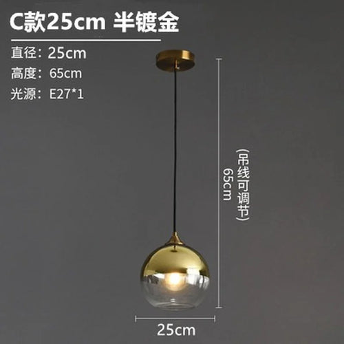 Nordic designer glass chandelier for interior decoration - vue 27 sur 26