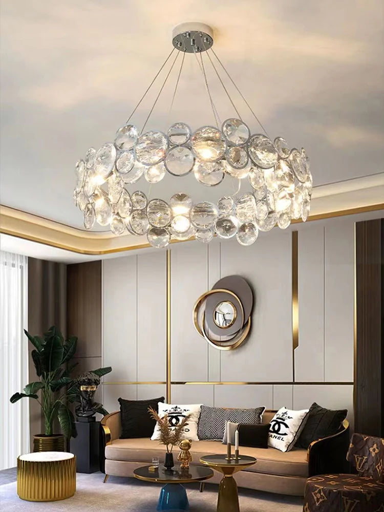 Modern k9 crystal chandelier for elegant interior decor - vue 4 sur 10