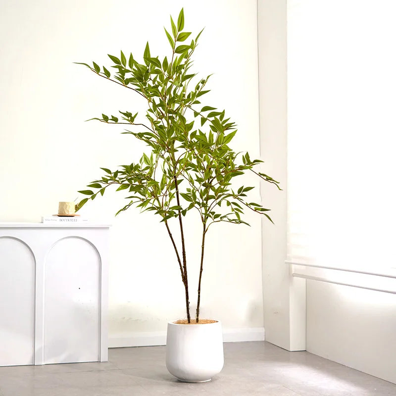 Large artificial ficus branch for indoor and outdoor decoration