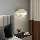 Feather cloud wall lights for children's room decor