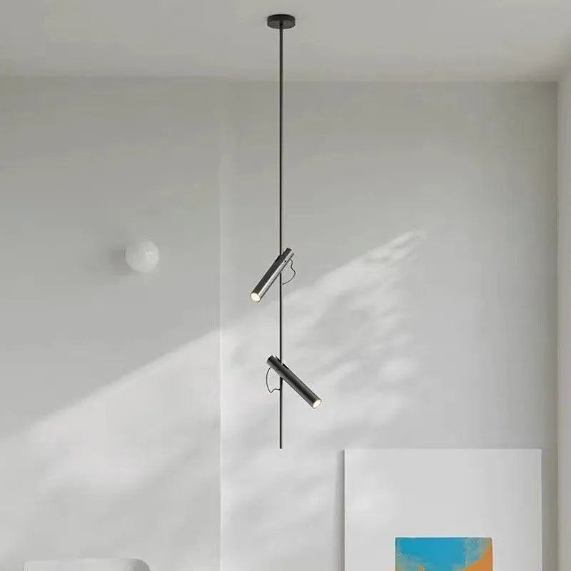 Modern rotatable LED pendant light with 1/2/3 heads for indoor use