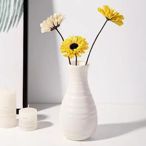 Nordic plastic vase for flowers modern home decoration - vue 10 sur 12