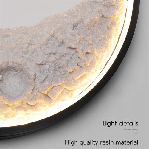 Decorative dimmable LED moon wall light - vue 7 sur 15