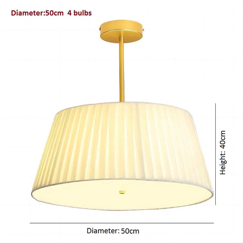 Japanese style fabric ceiling light for elegant lighting - vue 12 sur 11