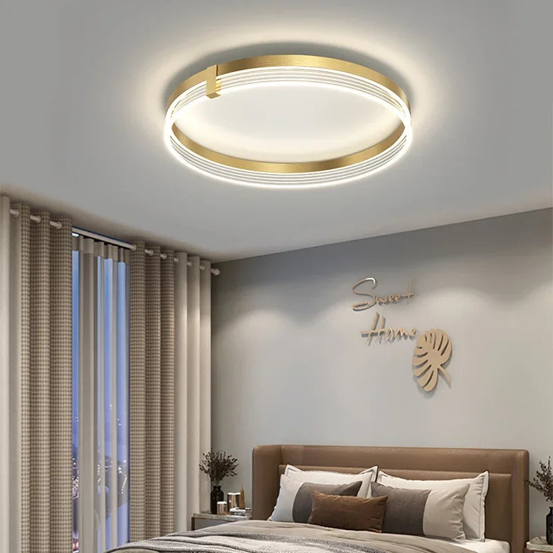 Modern LED circular acrylic ceiling light for multiple spaces