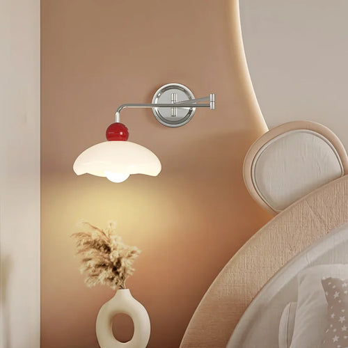 Modern foldable swing arm wall light for reading and office - vue 5 sur 12