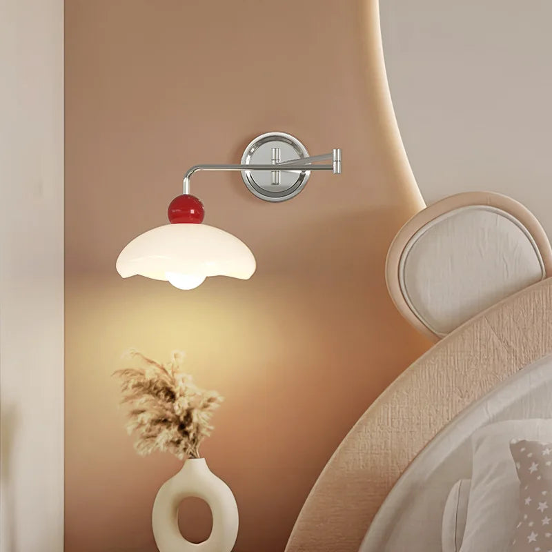Modern foldable swing arm wall light for reading and office - vue 4 sur 12