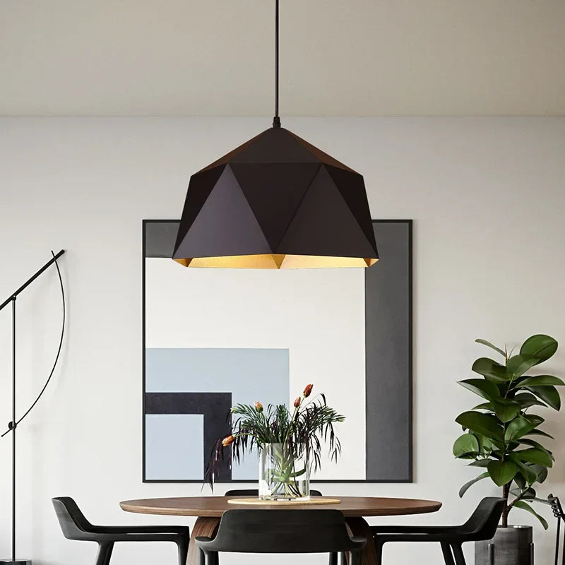 Simple modern iron chandelier for home or restaurant - vue 4 sur 14