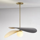 Modern metal and glass pendant light with artistic design