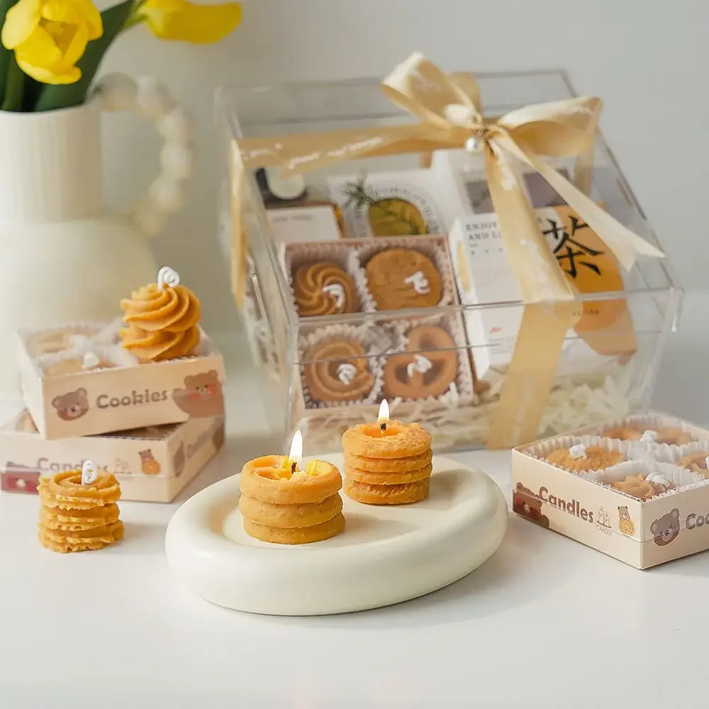 creative biscuit scented candle handmade gift for girl - vue 3 sur 6