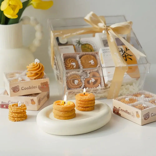 creative biscuit scented candle handmade gift for girl - vue 3 sur 6
