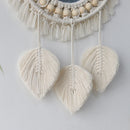 Boho-style macramé wall mirror for interior decoration